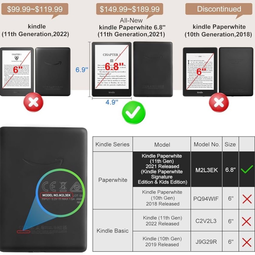 ✨BNWT - CoBak Case for Kindle Paperwhite & Paperwhite Signature Edition✨ - Picture 2 of 9
